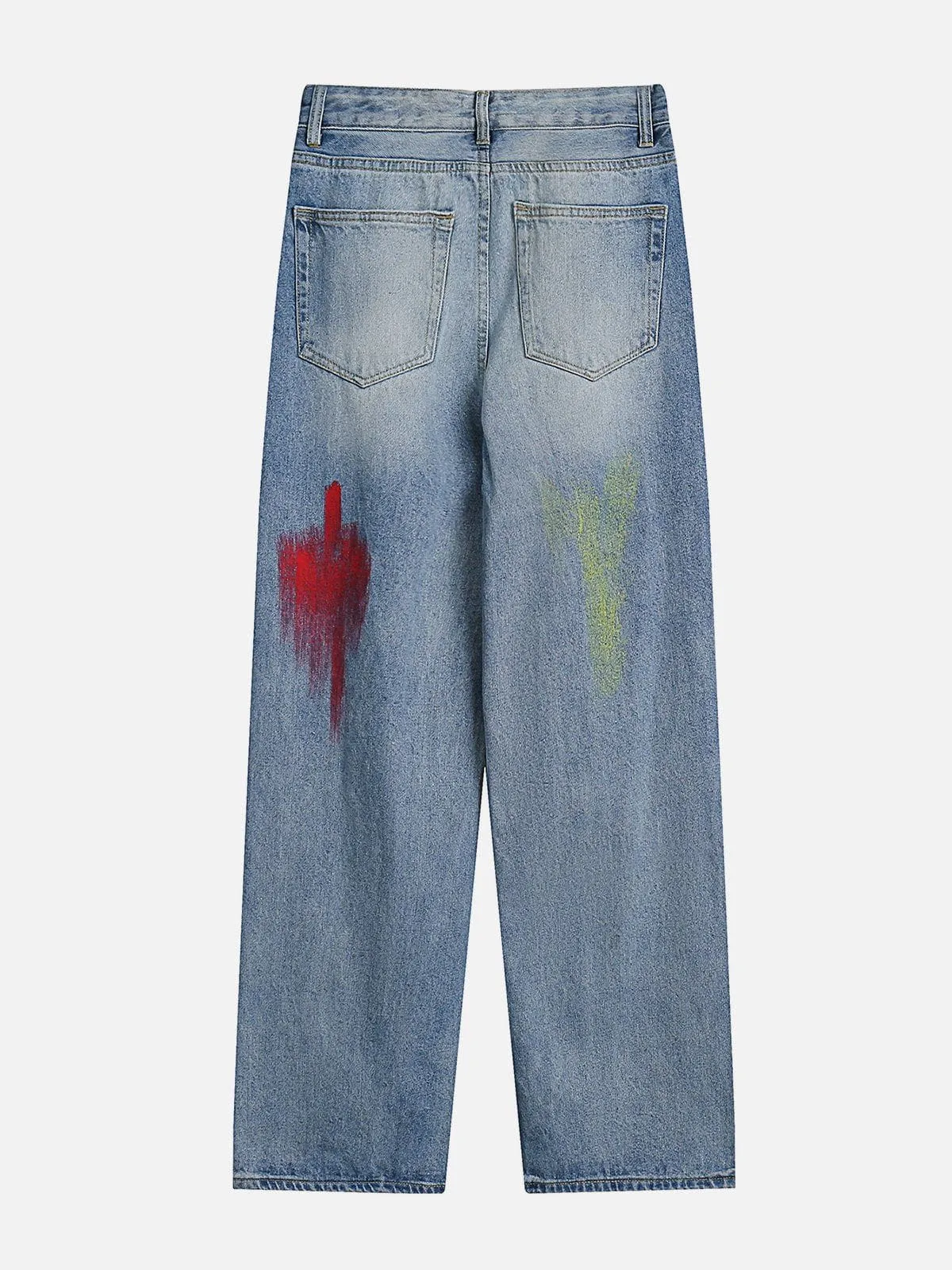 Graffiti Distressed Jeans