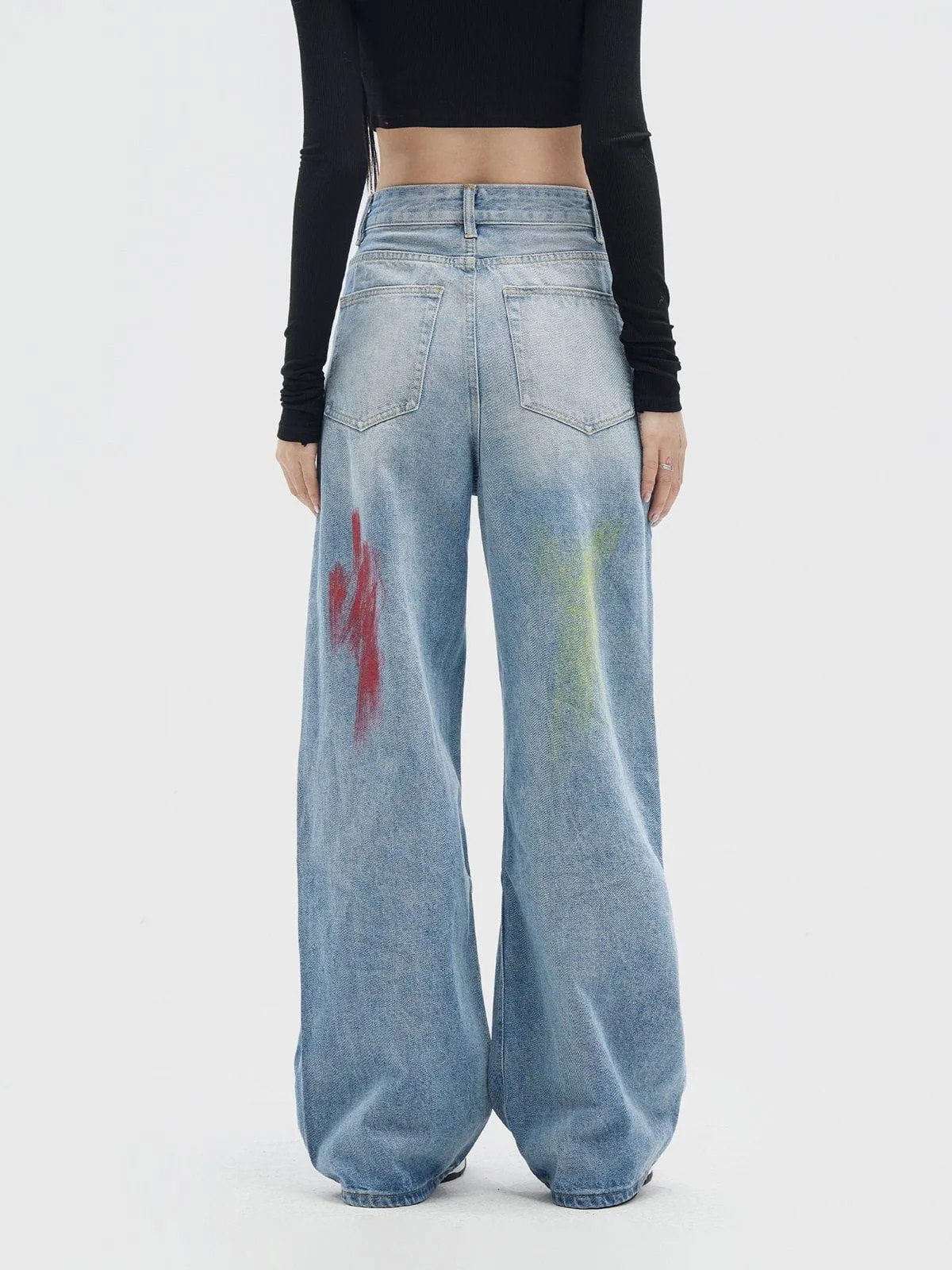 Graffiti Distressed Jeans