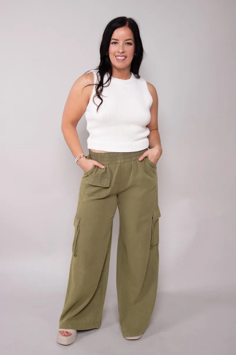 Gwen Cargo Pants- Green