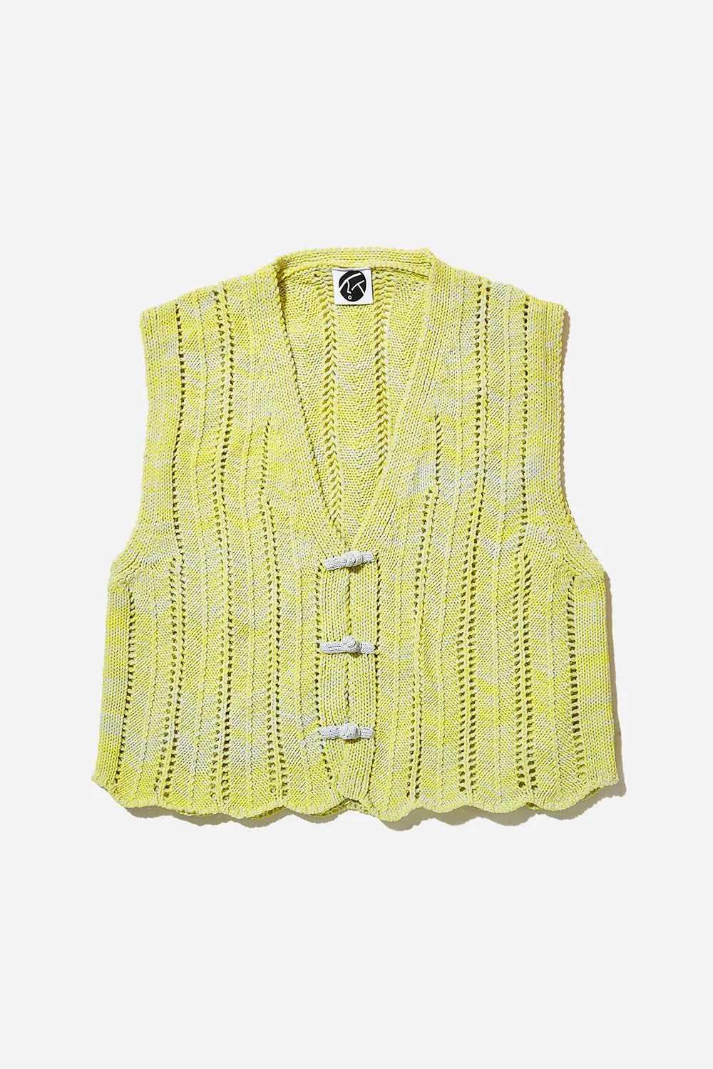 Holey Kungfu Vest (Grey/Yellow)