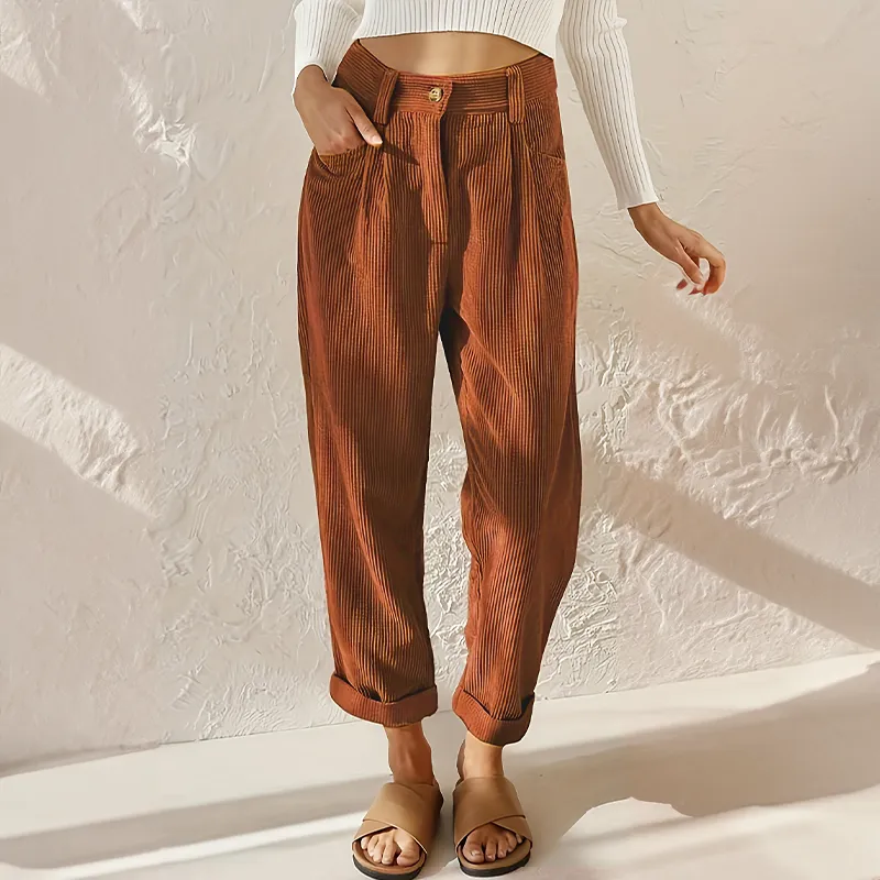 Ivyshape | Casual Corduroy Pants