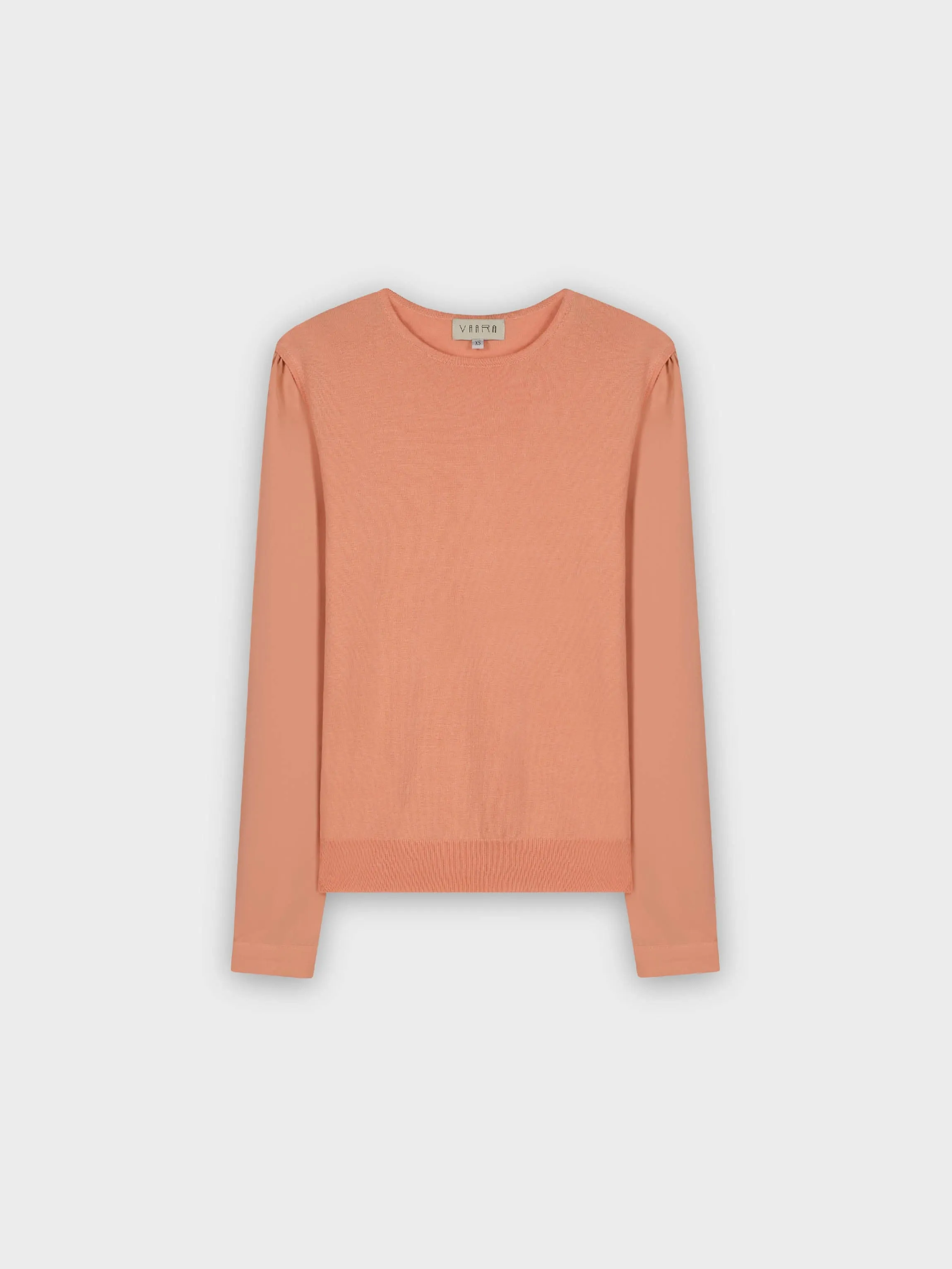 KNITTED VEST SWEATER-PEACH