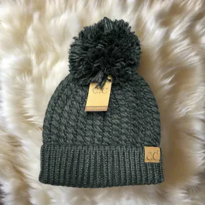 KNITTY GRITTY BEANIE by C.C. (Black)