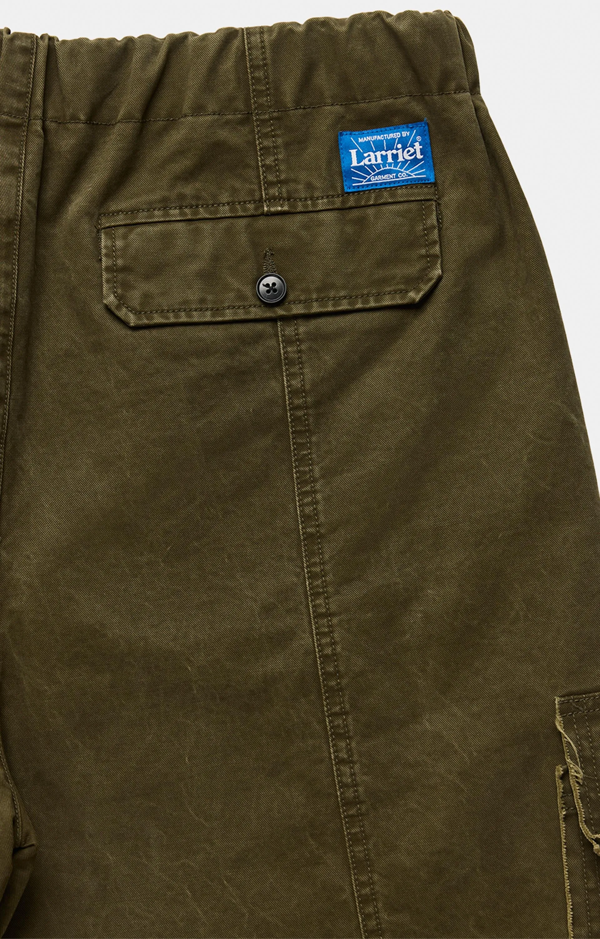 Larriet Frayed Cargo Short, Olive