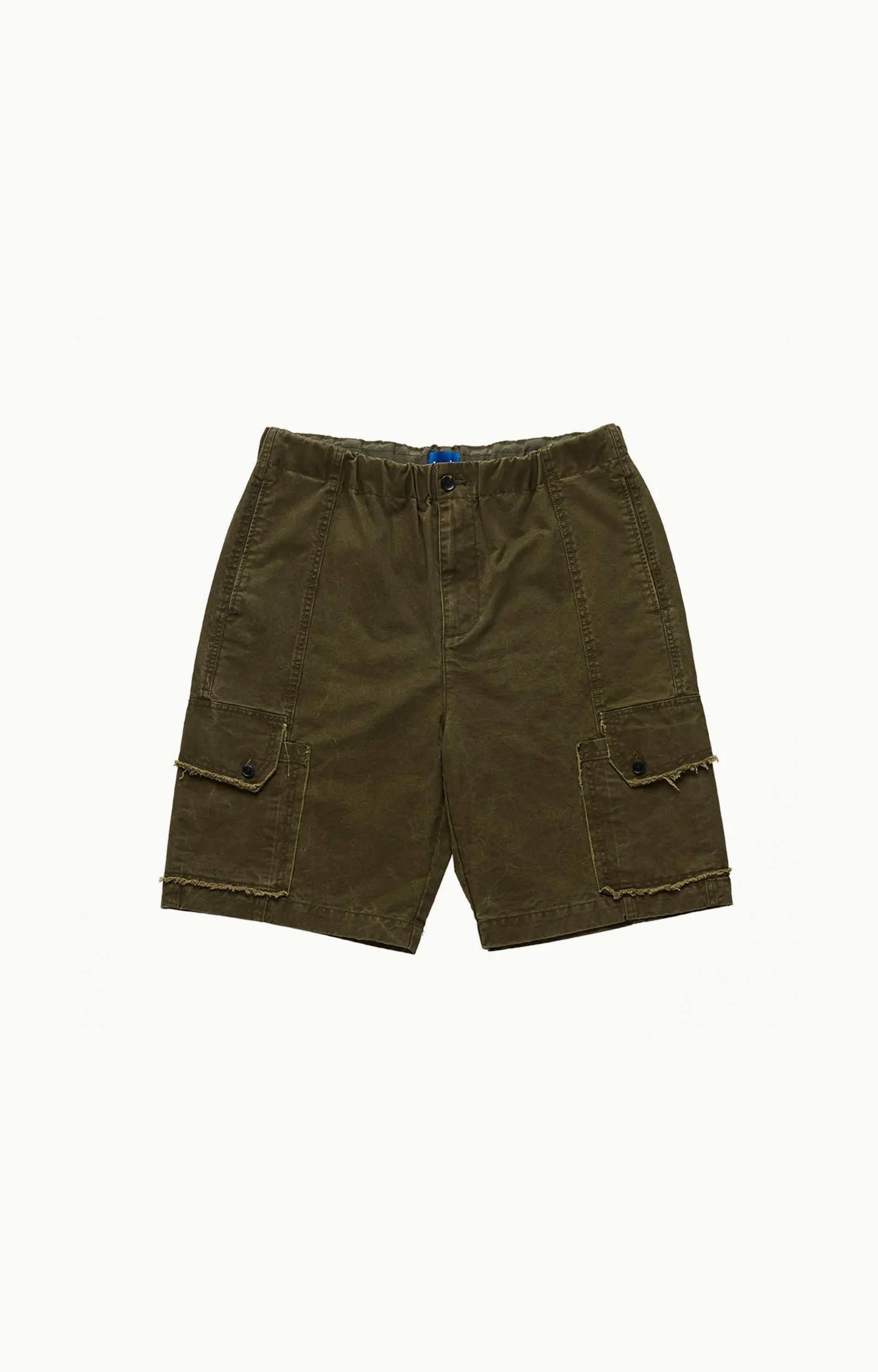 Larriet Frayed Cargo Short, Olive