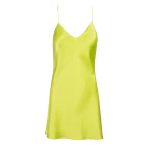 Lime Mini Slip Dress