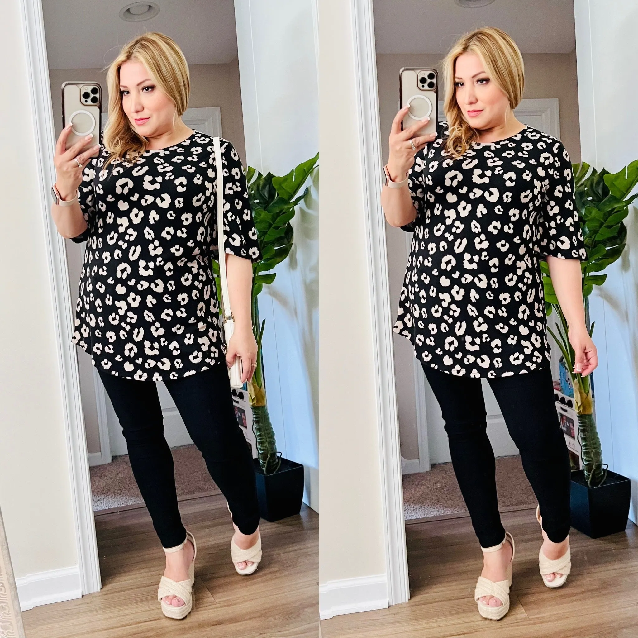 Loose Fit Animal Print Tunic