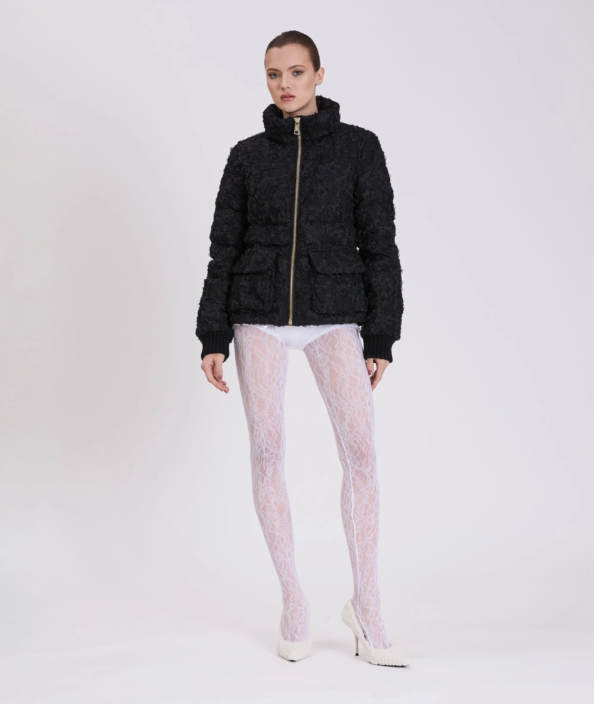 LORALAI FLORAL LACE | FLORAL LACE BOMBER JACKET