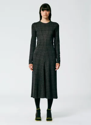 Lutz Knit Midi Godet Dress