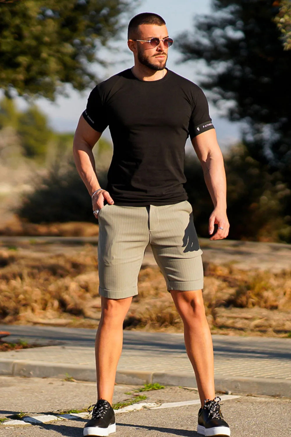 Mens Casual Chino Short - Light Green