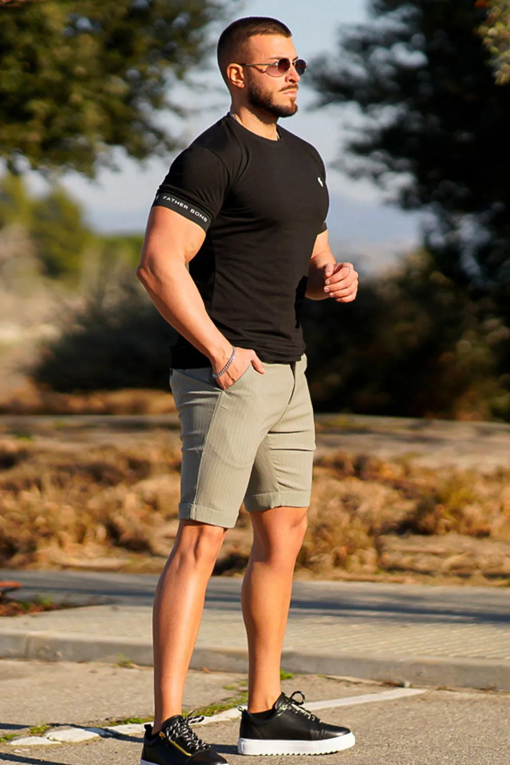 Mens Casual Chino Short - Light Green