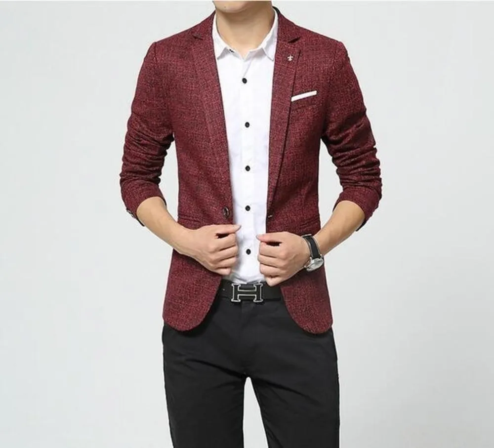 Mens Classic Houndstooth Blazer