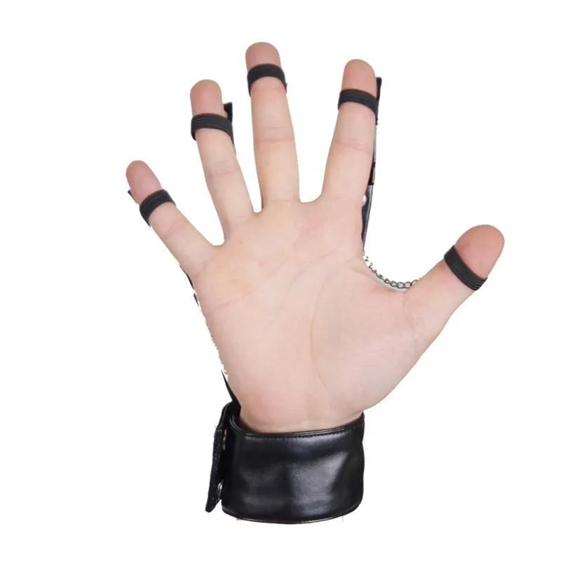 Men's Goth Wrist Band With Finger Extensions