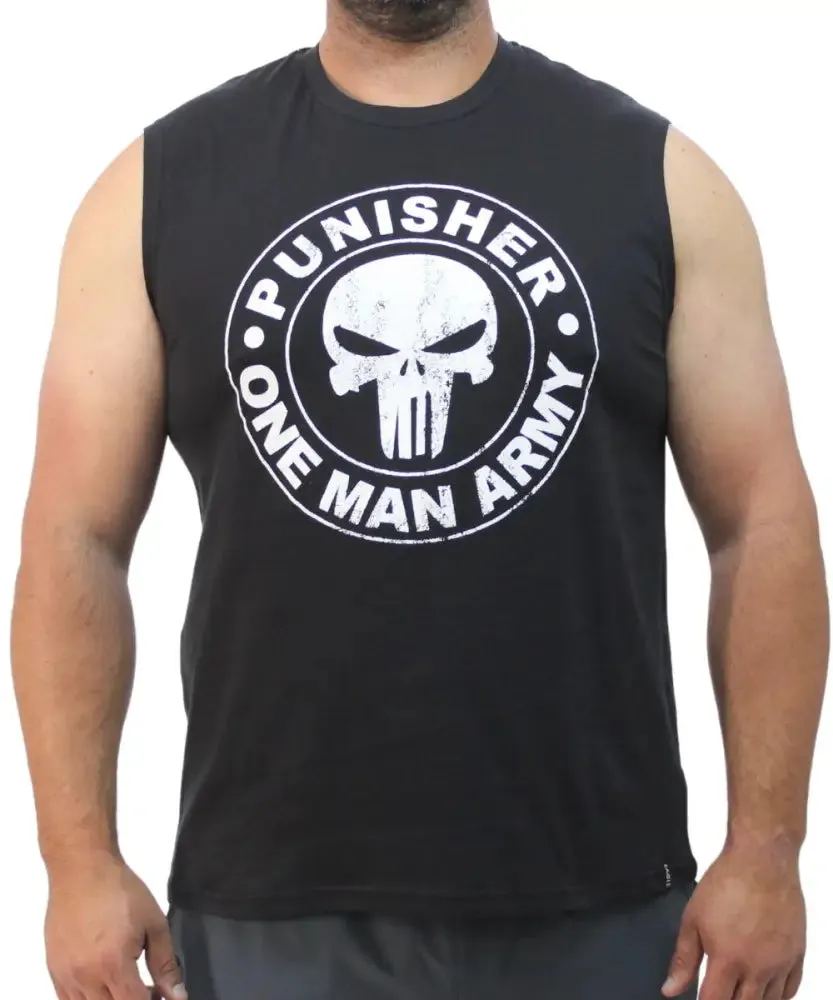 Mens Printed Punisher Vest