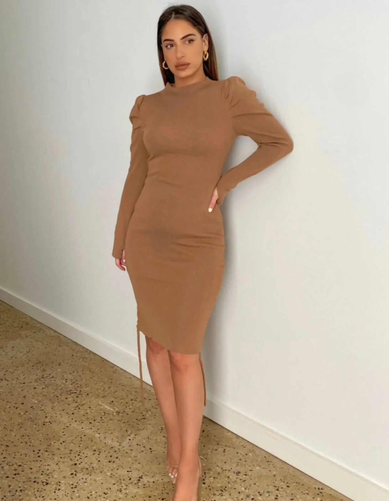 Mia bronze knit dress