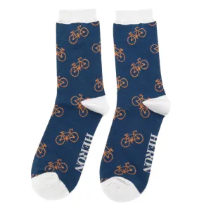 Mr Heron Bikes Socks Navy