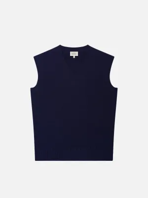 Navy Knitted Vest