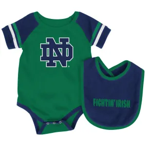 Notre Dame Baby Roll Out Bodysuit and Bib Set