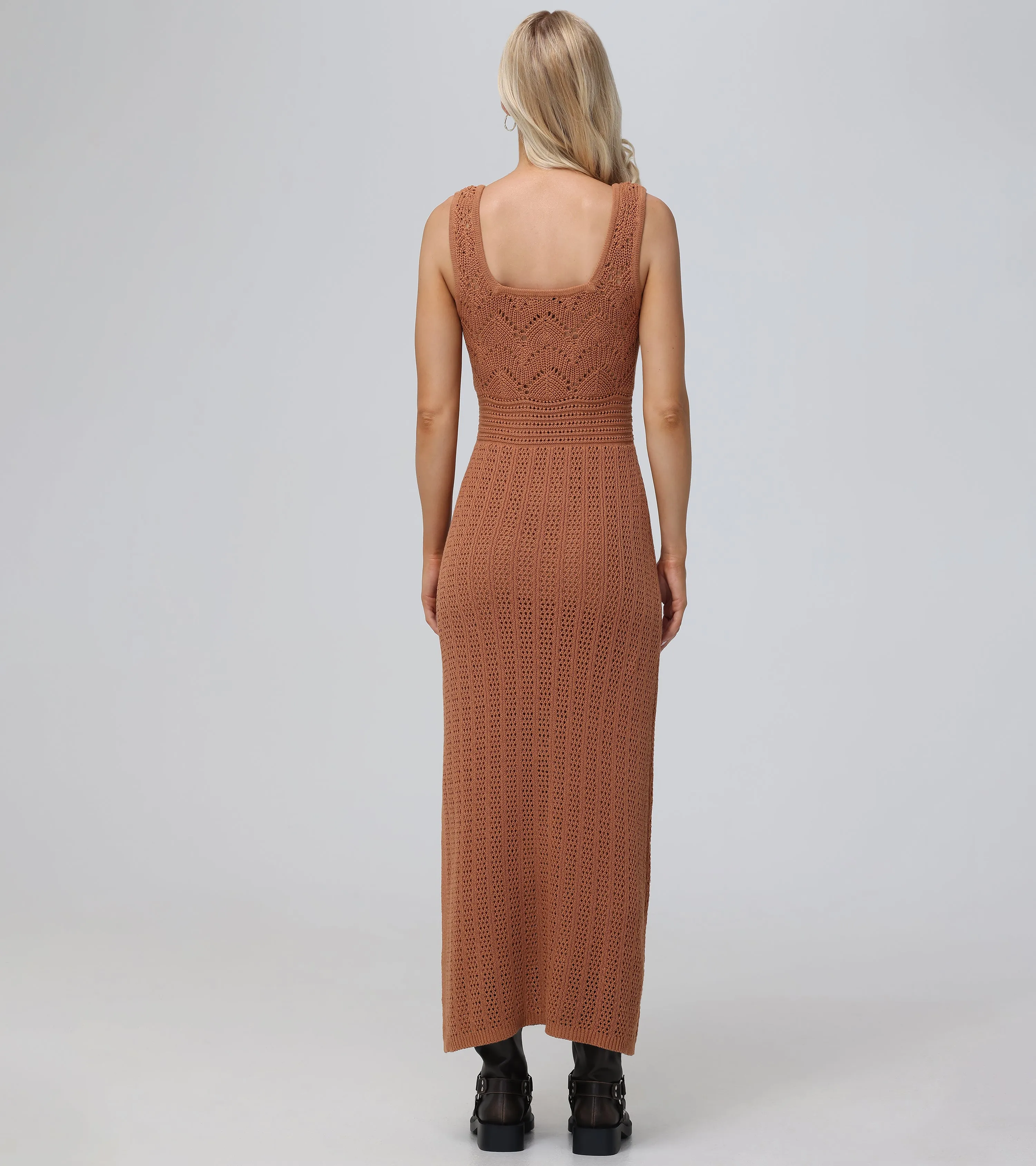 Open Stitch Maxi Sweater Dress