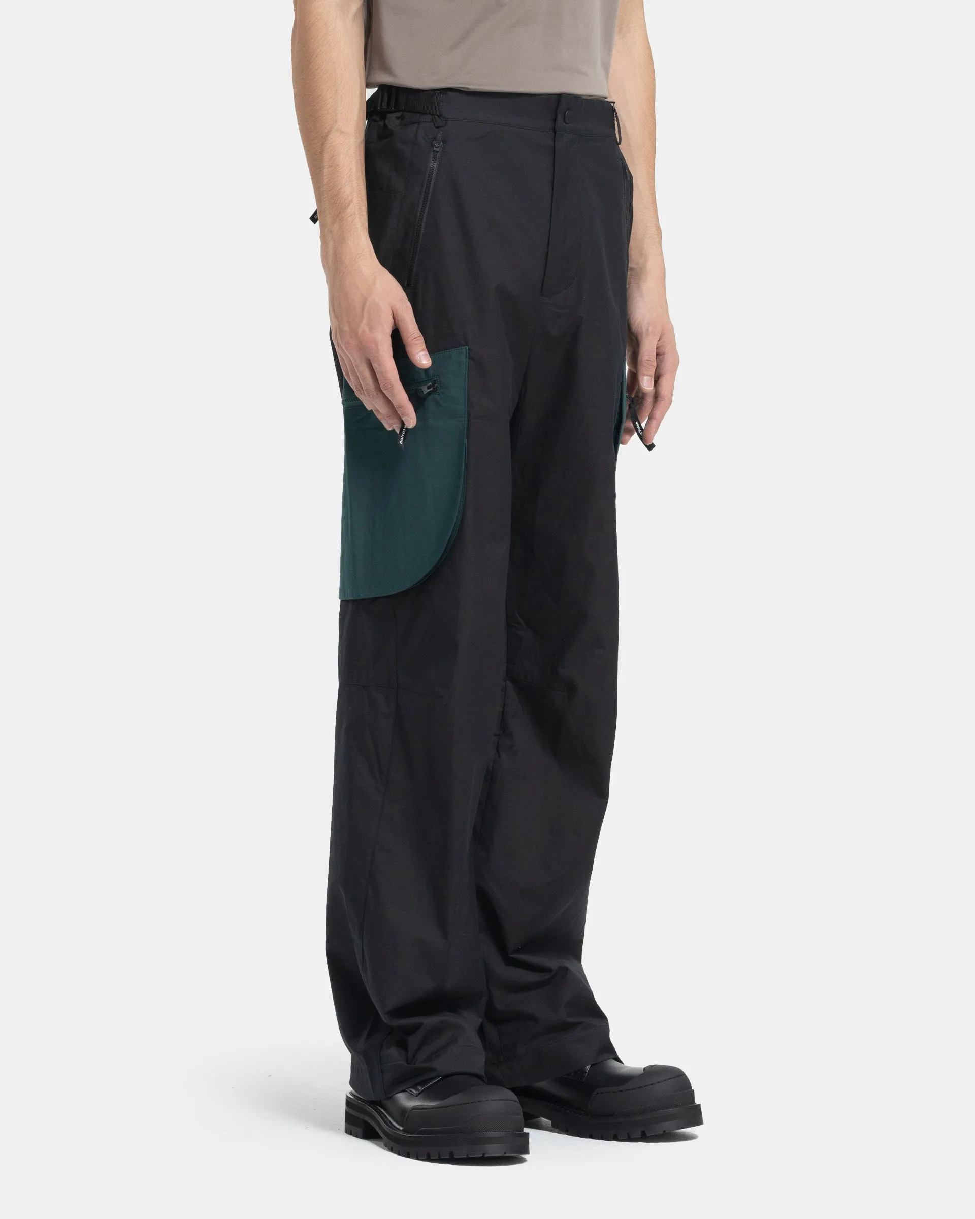 Organic Cotton Cargo Pants in Black