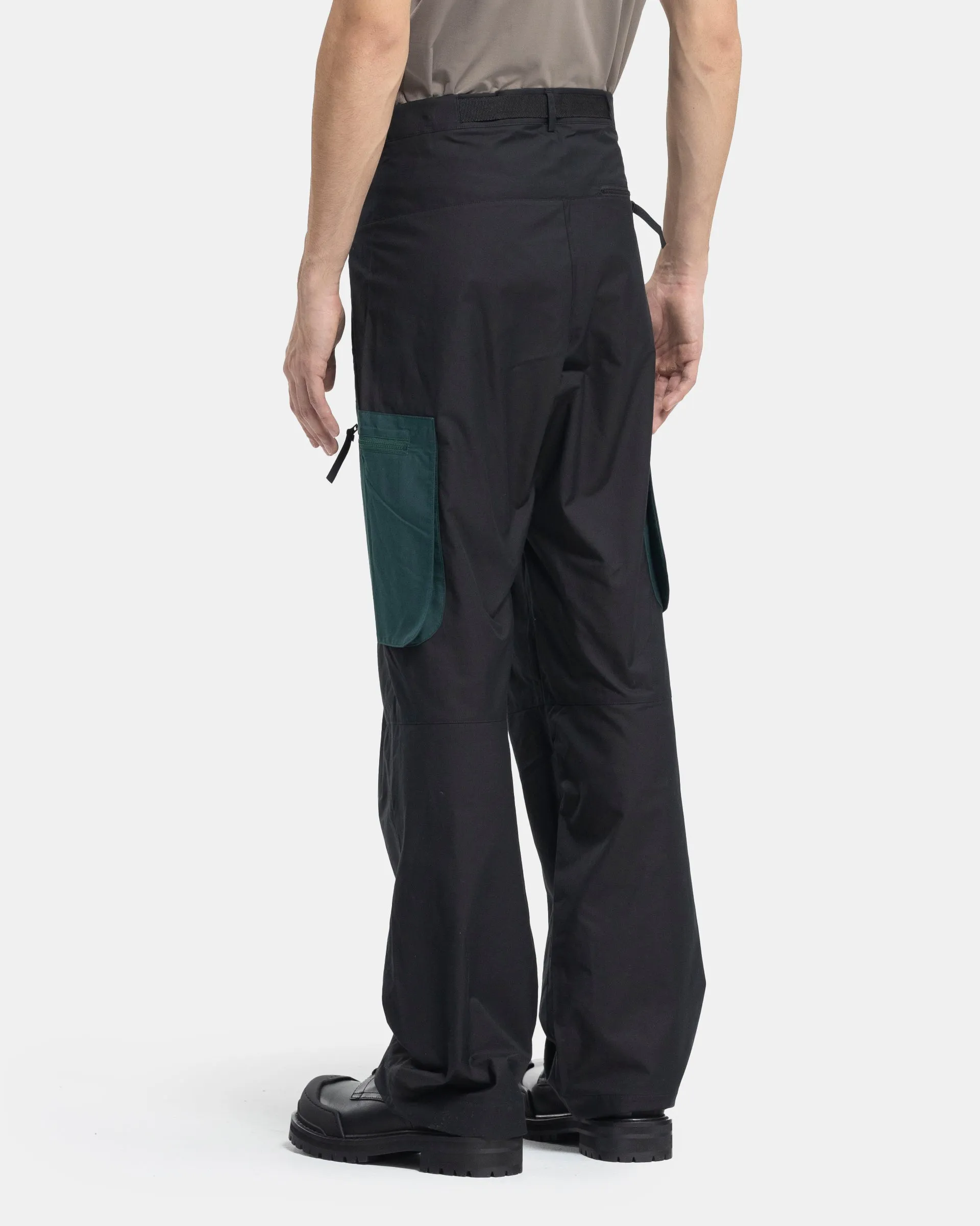 Organic Cotton Cargo Pants in Black