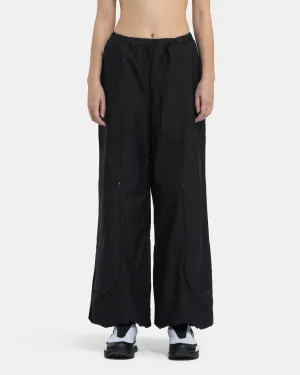 Organic Cotton Zip Cargo Pants in Black