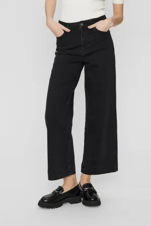 Paris Cropped Black Jeans Caviar