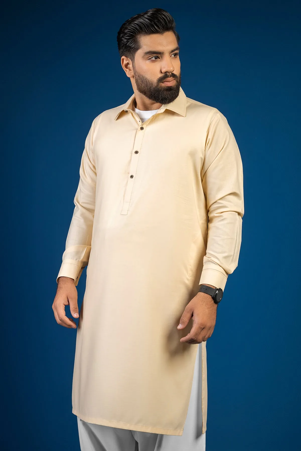 Pastel Beige Kameez Shalwar (Plus Size) - P22 - MKS002P