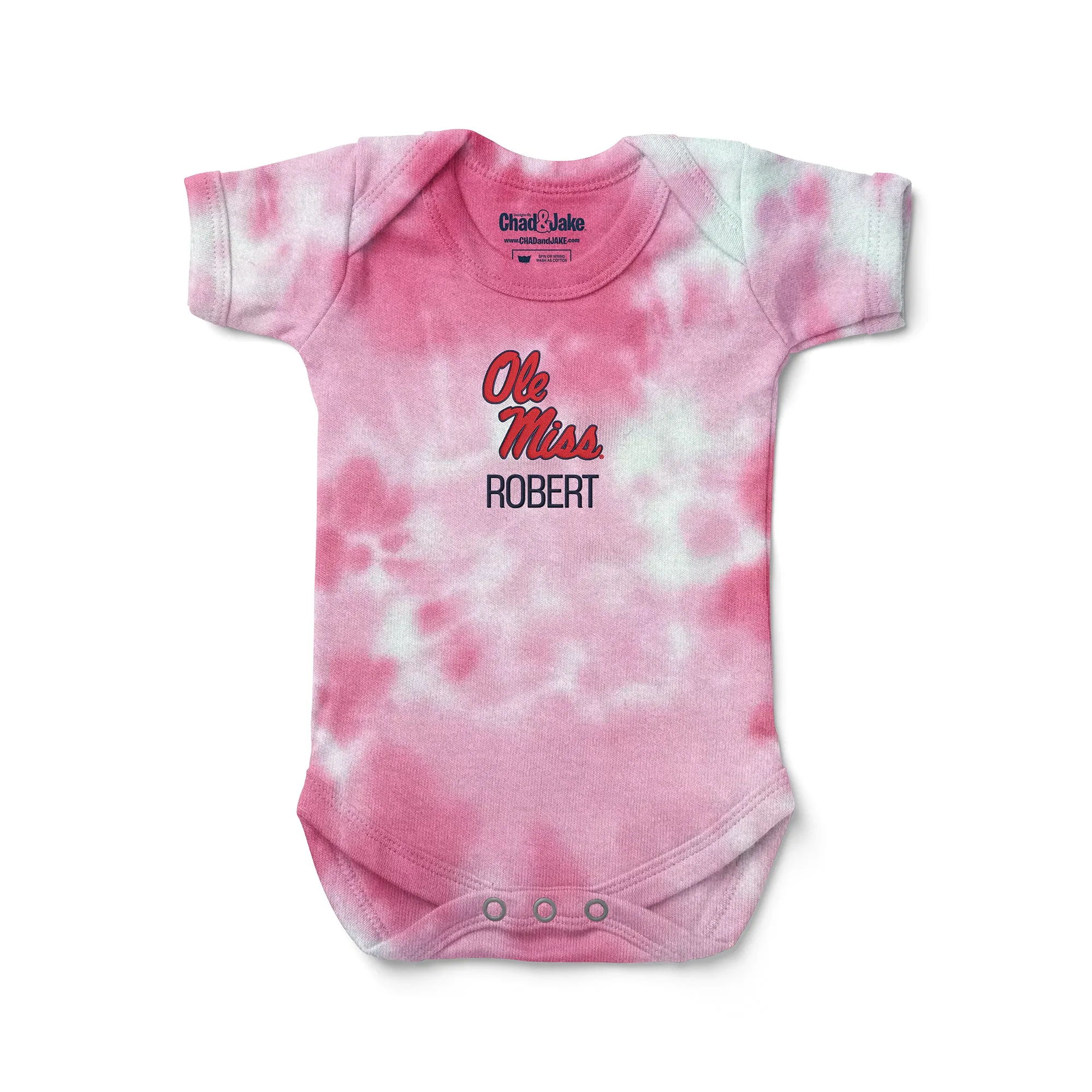 Personalized Ole Miss Rebels Tie Dye Bodysuit