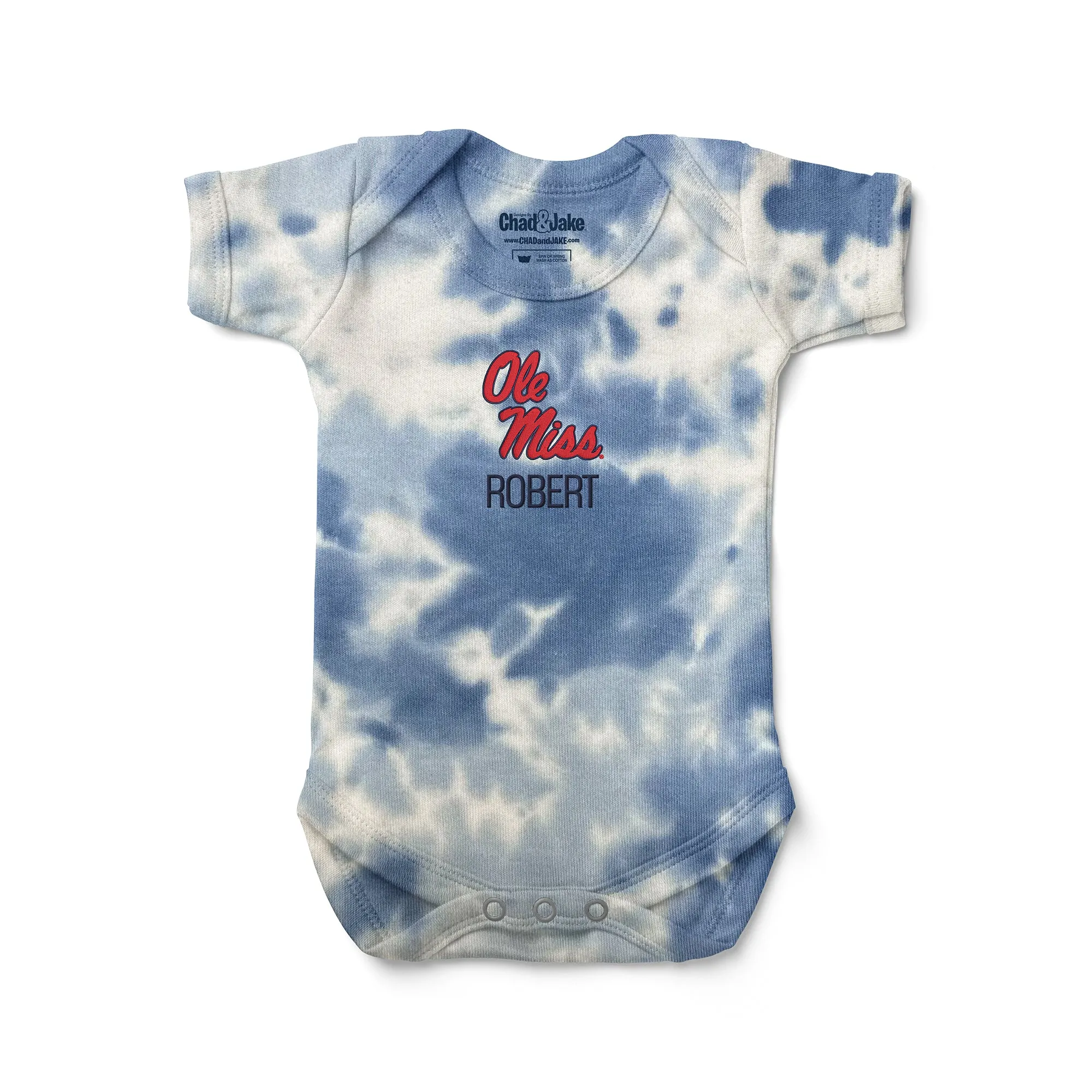 Personalized Ole Miss Rebels Tie Dye Bodysuit