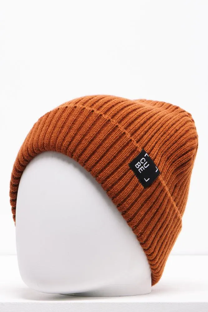 Rib Beanie Rust