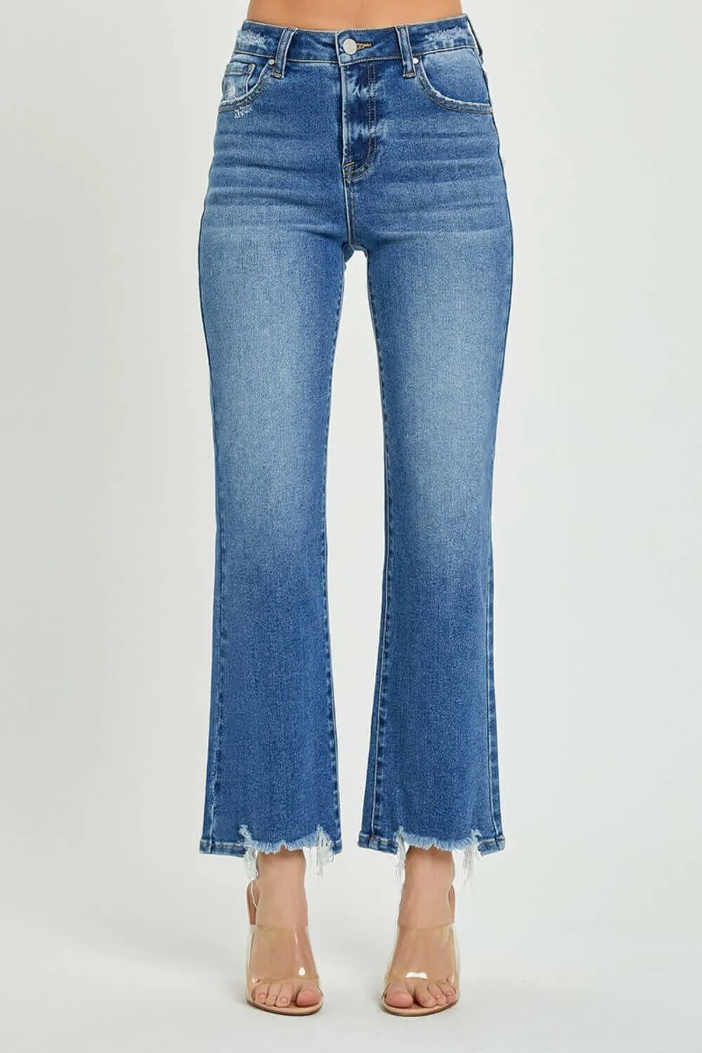 RISEN High Rise Straight Jeans