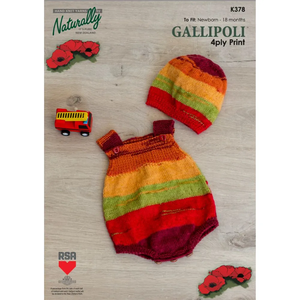 Romper & Hat Knitting Pattern (K378)