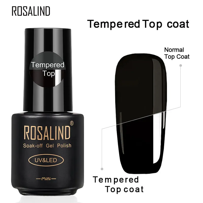 ROSALIND Tempered Top Coat Gel Polish Bright For Nail Art Design LED/UV Lamp