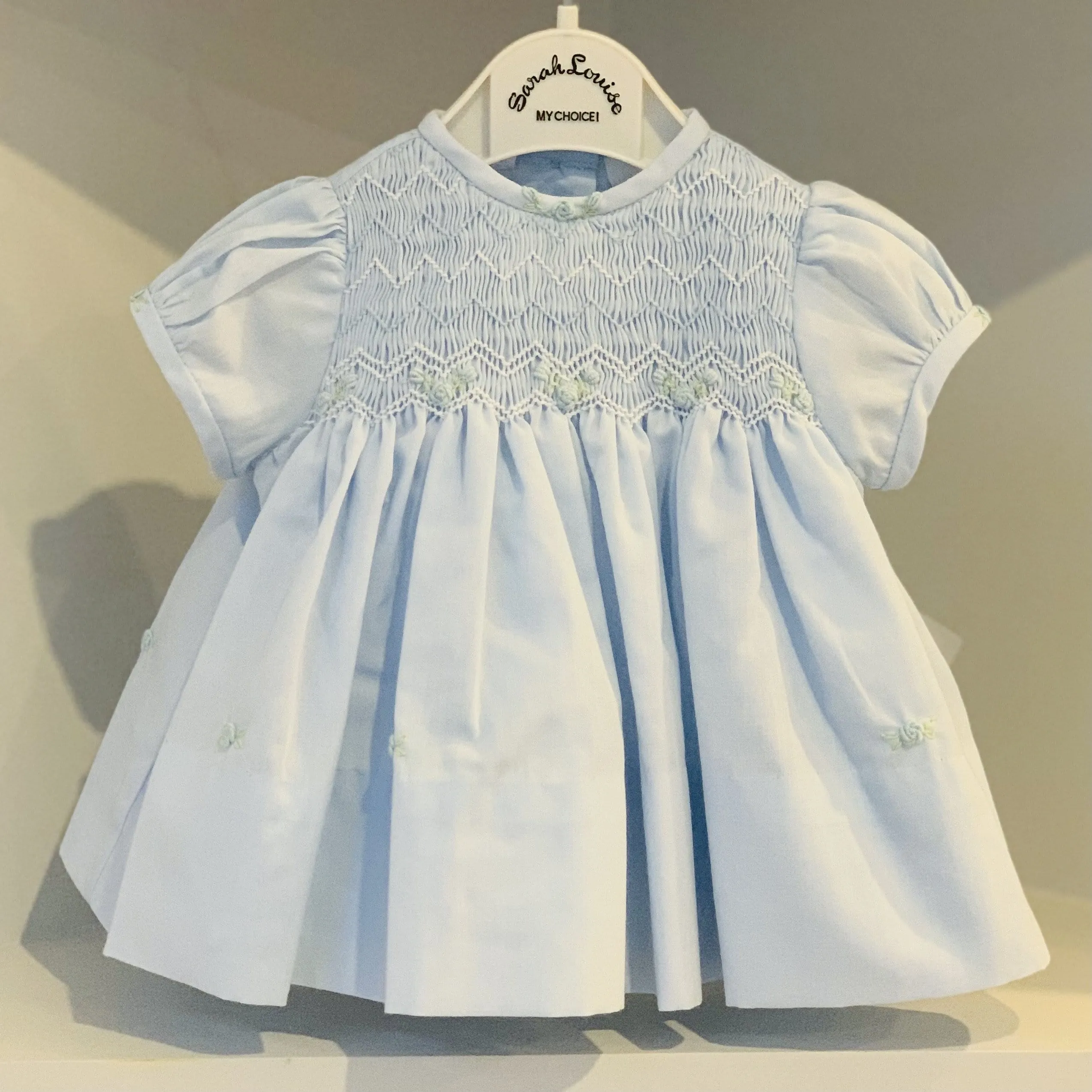 SARAH LOUISE - Smocked Dress - Blue