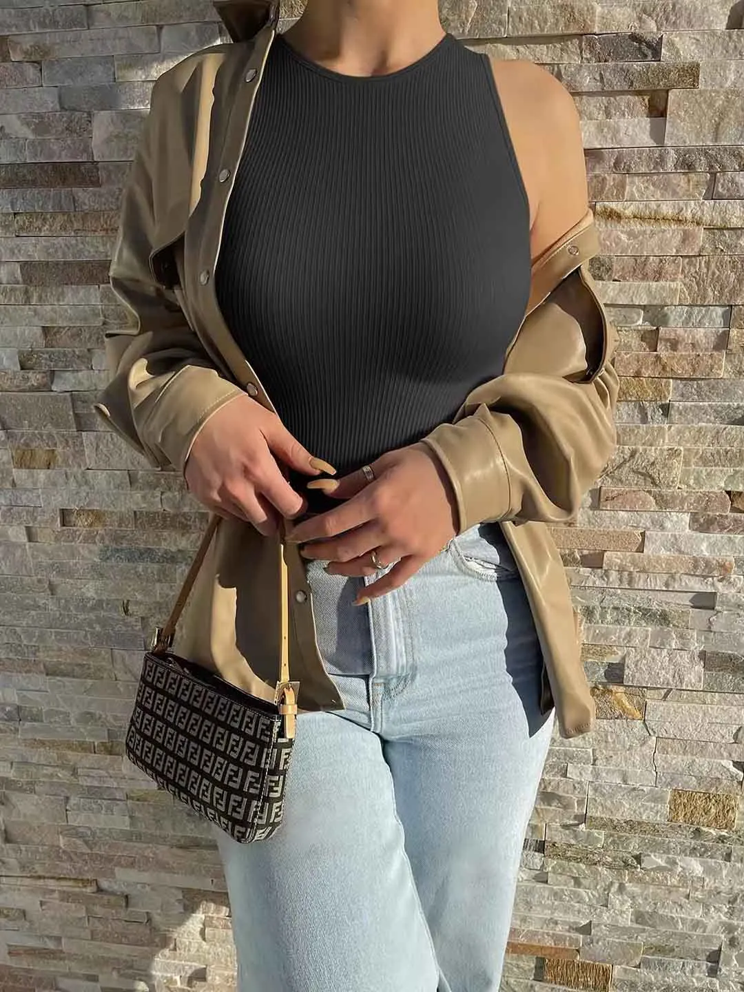 Snatched Ribbed Bodysuit Crew Neck