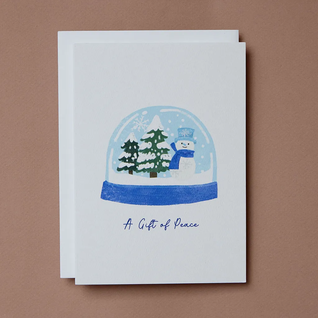 Snowman Peace Greeting Card