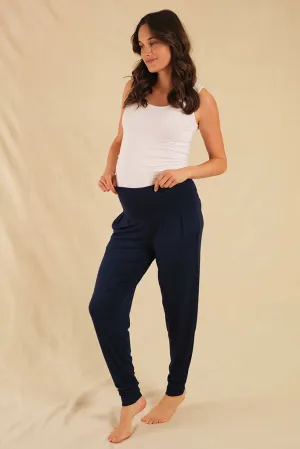 Softline Slouch Maternity Pants - Navy