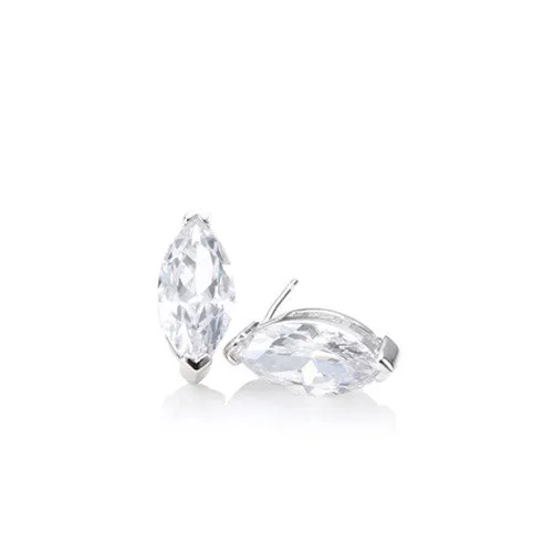 Solitaire CZ Marquise Earrings ( 2 Colors )