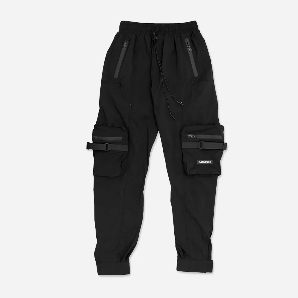 Staple Nylon Cargo Pants Black