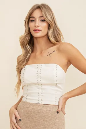 Star Studded Strapless Top