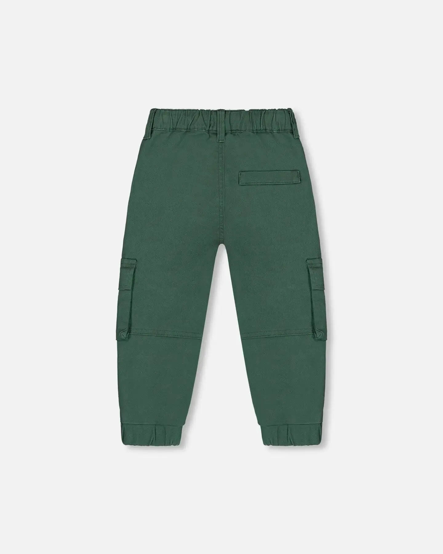 Stretch Twill Cargo Jogger Pants Forest Green