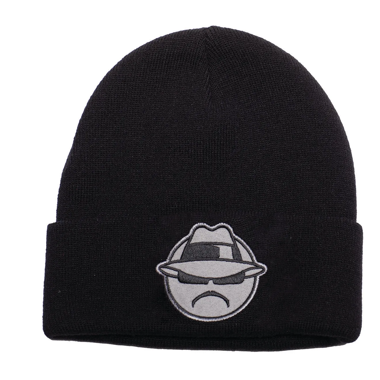 SUEDE PATCH BEANIE