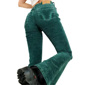 Teal Corduroy Flare Pants