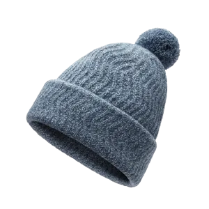 The Pom Beanie - Blue Grey Marl