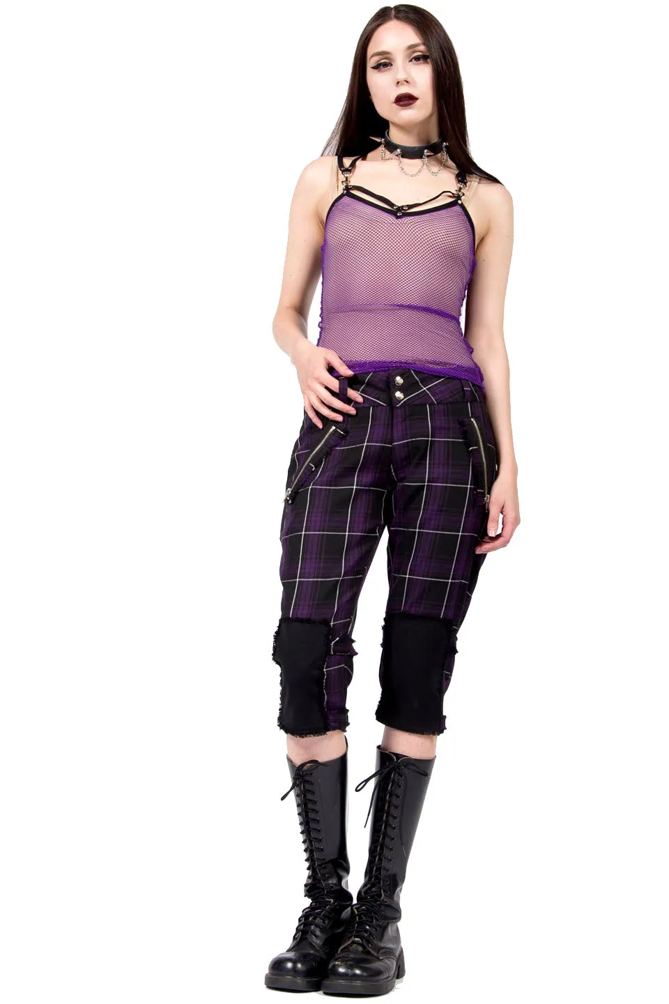 Vintage Punk & Disorderly Purple Capri Pants