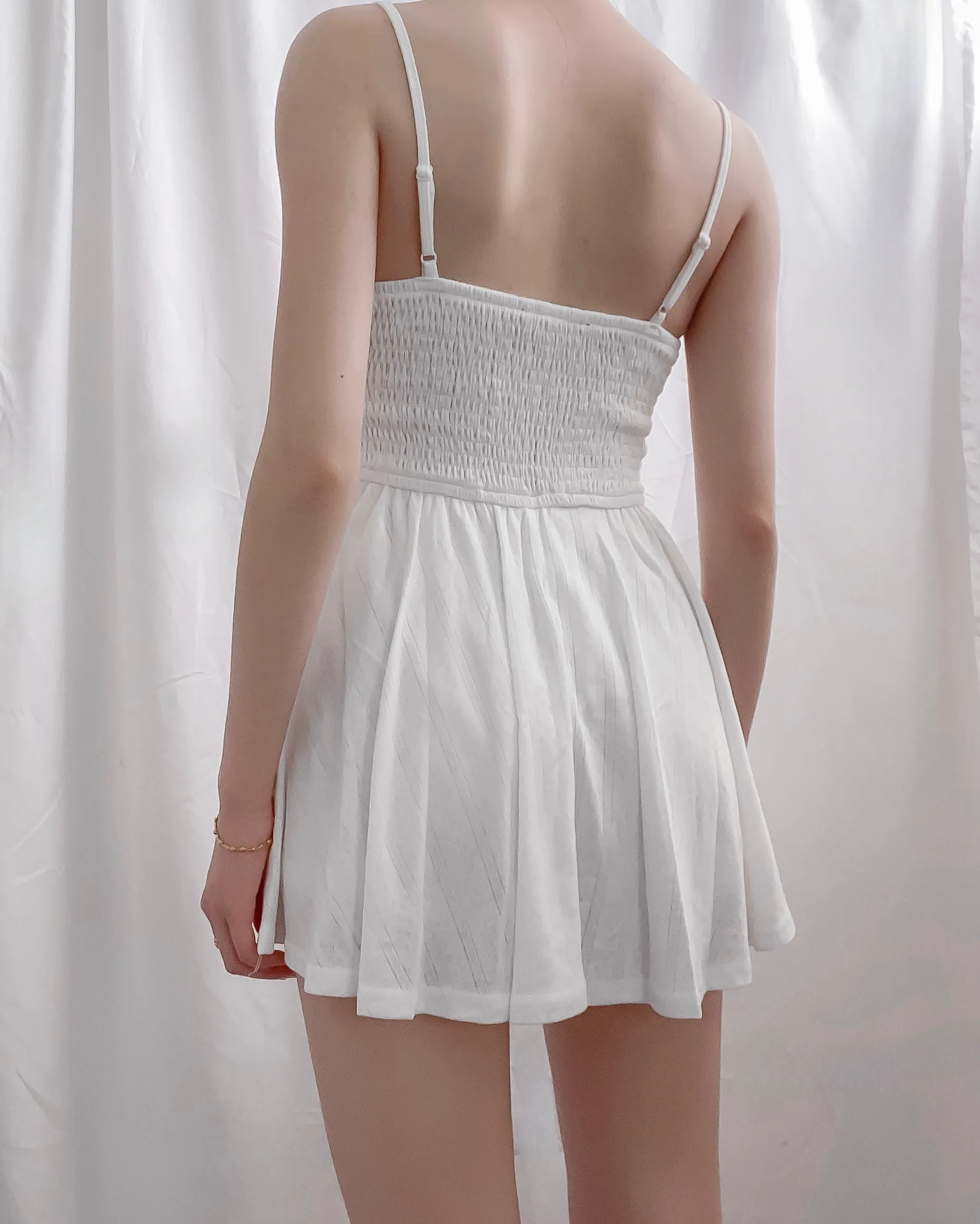 White Swan Corset Dress Romper