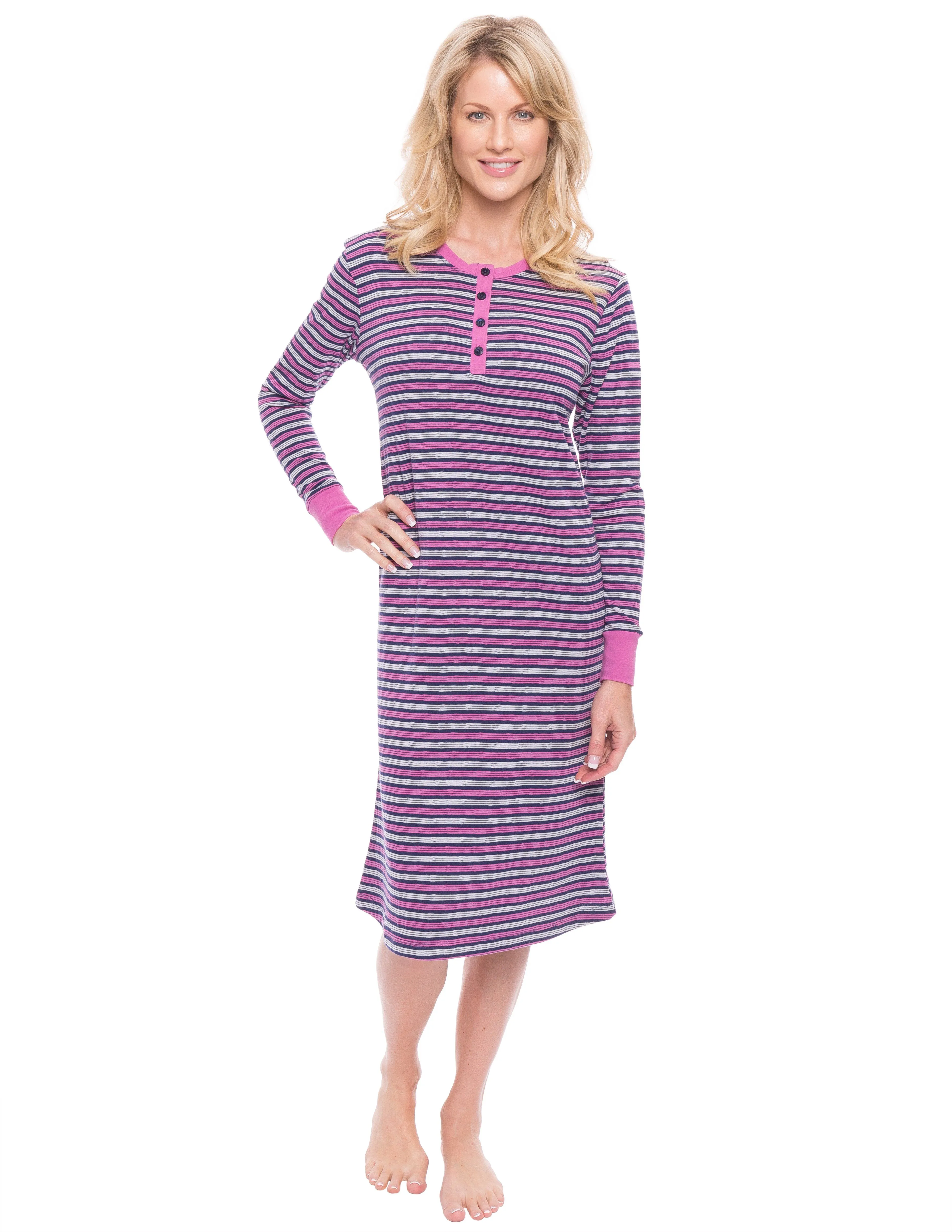 Women's Double Layer Knit Jersey Sleep Dress