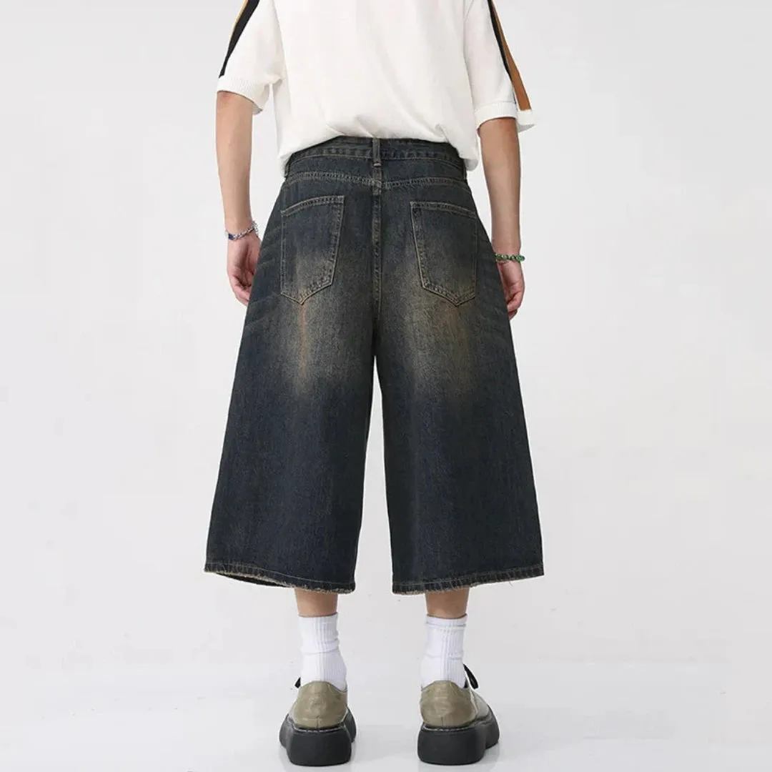 Women's Extra Long  Denim Bermuda Shorts