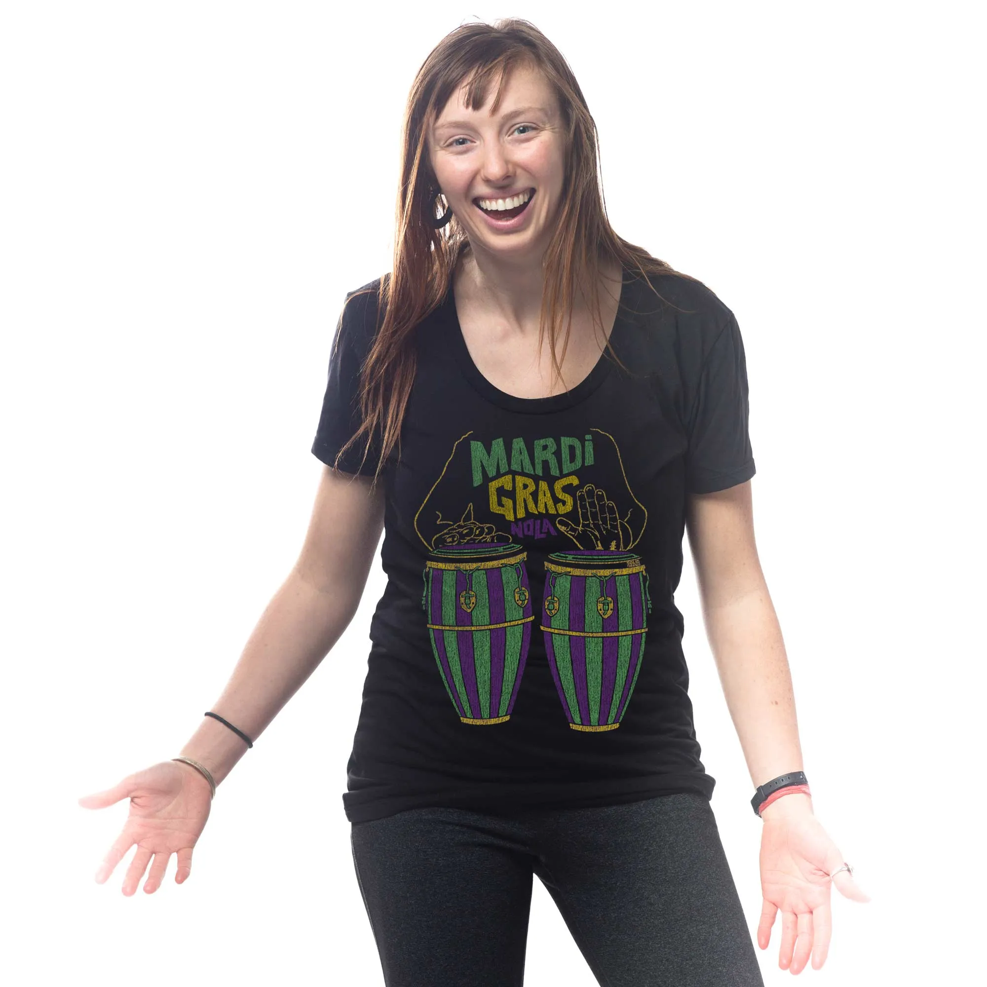 Women's Mardi Gras Drums T-shirt